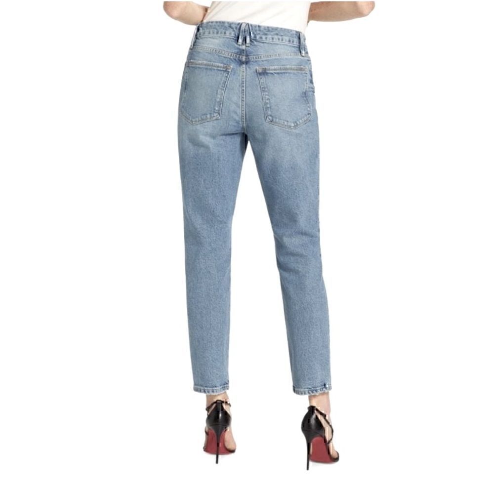 NWT Good  American  ‘Good  Classic’  Distressed High Rise Stretch Jeans - Picture 4 of 10